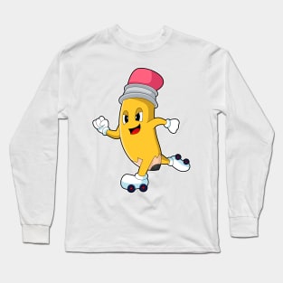 Pencil Roller skates Inline skating Long Sleeve T-Shirt